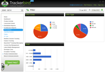 Trackerbird Software Analytics screenshot 6