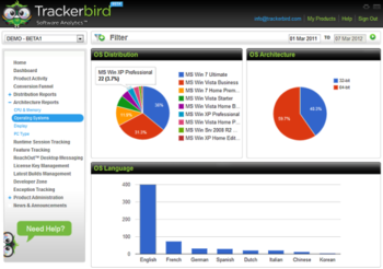 Trackerbird Software Analytics screenshot 9