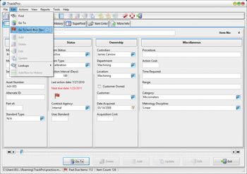 TrackPro Calibration and Maintenance screenshot 10