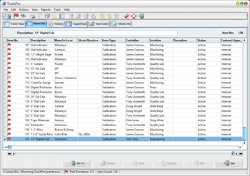 TrackPro Calibration and Maintenance screenshot 2