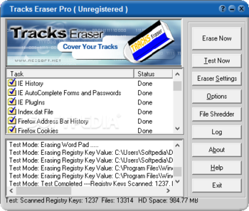 Tracks Eraser Pro screenshot