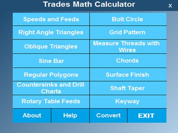 Trades Math Calculator screenshot