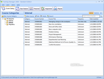 Training Manager Enterprise Edition screenshot