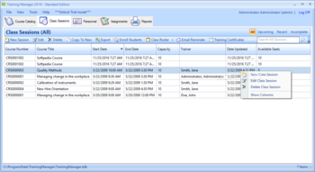 Training Manager - Standard Edition screenshot 3