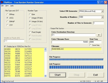 TRaNGen screenshot