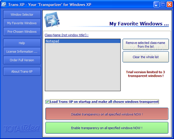 Trans-XP screenshot 2