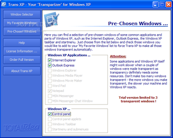 Trans-XP screenshot 3