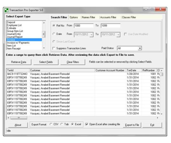 Transaction Pro Exporter screenshot