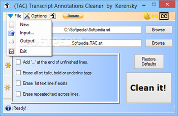 Transcript Annotations Cleaner screenshot 2