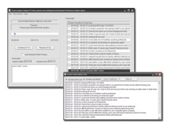 Transcription Helper screenshot