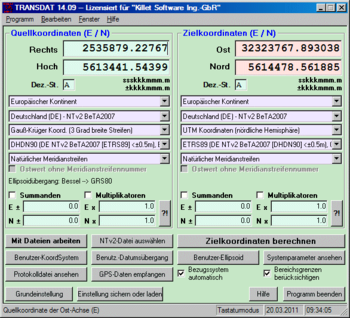 TRANSDAT (Deutsch) screenshot 2