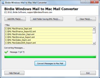 Transfer Windows Live Mail to Mac Mail screenshot