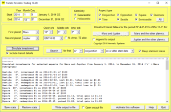 Transits for Astro-Trading screenshot