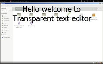 Transparent Text Editor screenshot