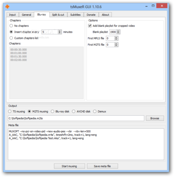 Transport Stream muxer (tsMuxeR) screenshot 3