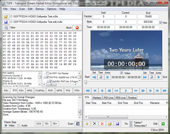 Transport Stream Packet Editor screenshot