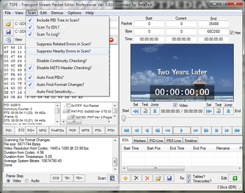 Transport Stream Packet Editor screenshot 2