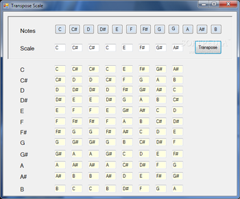 Transpose Scale screenshot