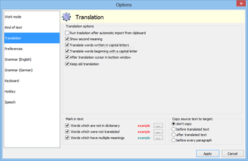 Transsoftware Professional Translator English-German screenshot 12