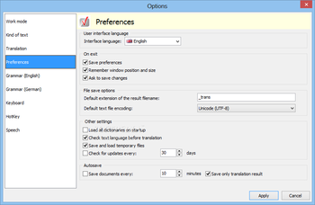 Transsoftware Professional Translator English-German screenshot 13