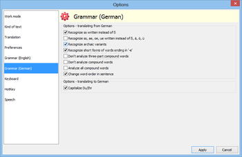 Transsoftware Professional Translator English-German screenshot 15