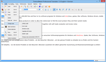 Transsoftware Professional Translator English-German screenshot 3