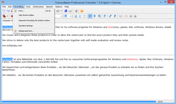 Transsoftware Professional Translator English-German screenshot 5