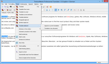 Transsoftware Professional Translator English-German screenshot 6