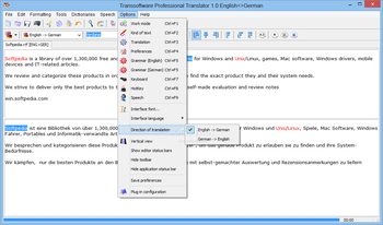 Transsoftware Professional Translator English-German screenshot 9
