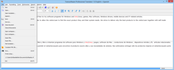 Transsoftware Proffesional Translator English-Spanish screenshot 3
