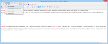 Transsoftware Proffesional Translator English-Spanish screenshot 5