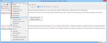 Transsoftware Proffesional Translator English-Spanish screenshot 6