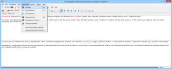 Transsoftware Proffesional Translator English-Spanish screenshot 7