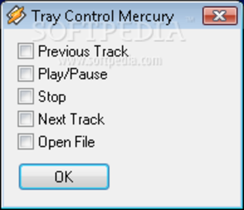 Tray Control Mercury screenshot