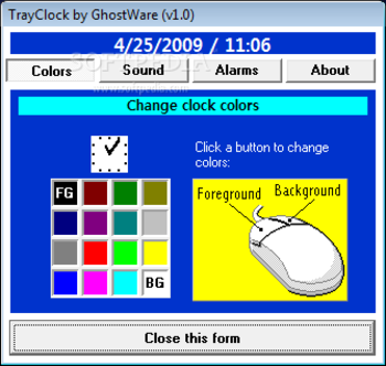 TrayClock screenshot 2