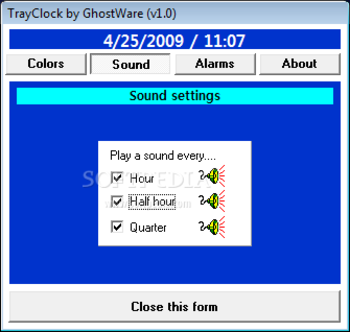 TrayClock screenshot 3
