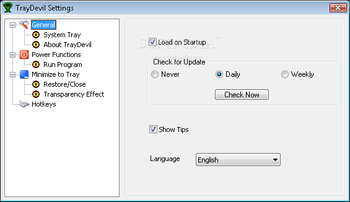 TrayDevil screenshot