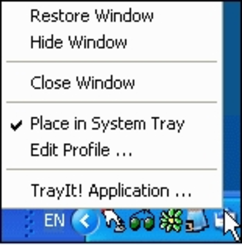 TrayIt screenshot
