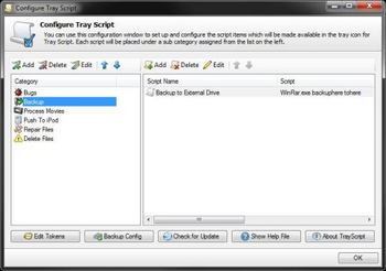 TrayScript screenshot