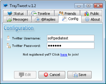 TrayTweet screenshot