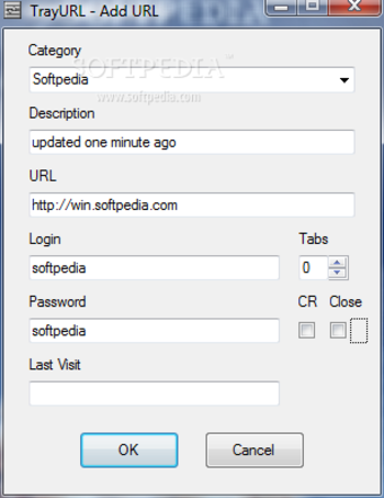 TrayURL screenshot