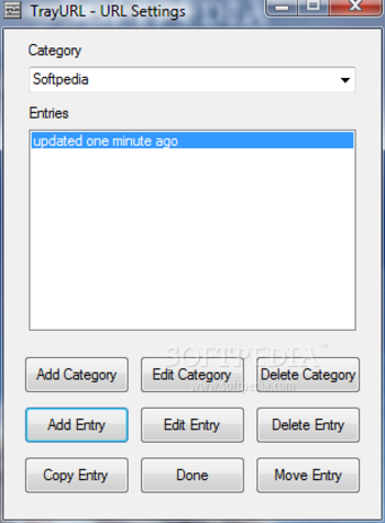 TrayURL screenshot 2
