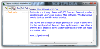 Tree Structure Document Editor screenshot