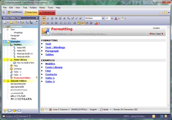 TreeDBNotes screenshot 2