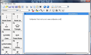 TreeForm Syntax Tree Drawing Software screenshot