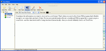 TreeNotes screenshot