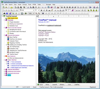 TreePad Business Edition screenshot