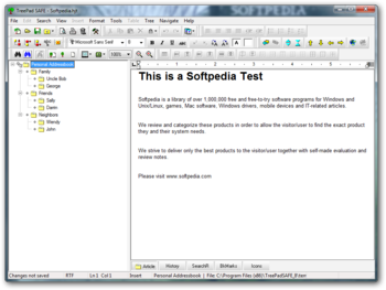 TreePad SAFE screenshot