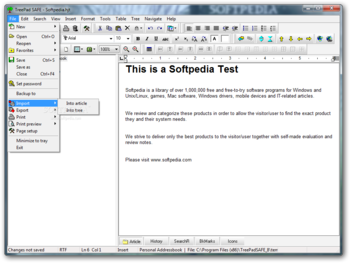 TreePad SAFE screenshot 3