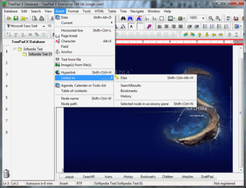TreePad X Enterprise screenshot